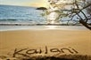 Kailani written in the sand - Beach Sunse
