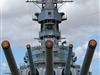 The guns of "Mighty Mo" are nothing short of massive while standing on the deck of this historic battleship.