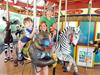 Wildlife carousel: Feature's 30 hand-carved, custom-made animals and two chariots. Many of the animals represent endangered species, including a cheetah, rhinoceros and baby gorilla.