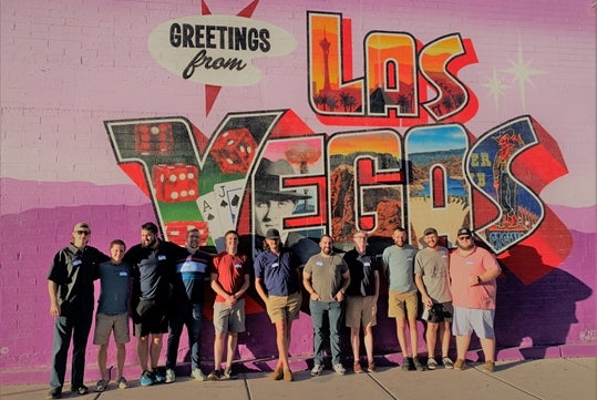 The famous “Greetings From Las Vegas” Postcard Mural in Downtown Las Vegas.