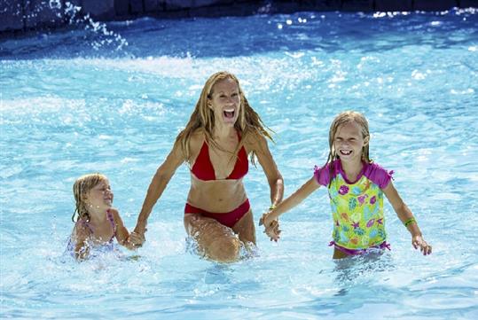 Guests enjoying the Wave Pool at Big Kahuna's Water and Adventure Park in Destin, Fl. USA.