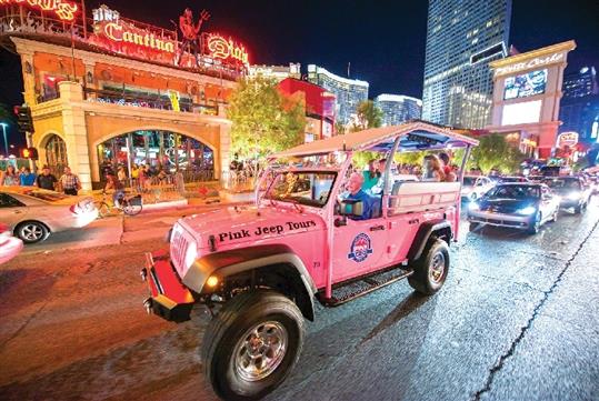 Explore Las Vegas in an open-air pink Jeep Wrangler with a personal adventure tour guide.