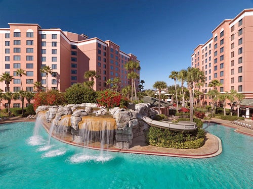 Pool Waterfall  at Caribe Royale Orlando, FL.