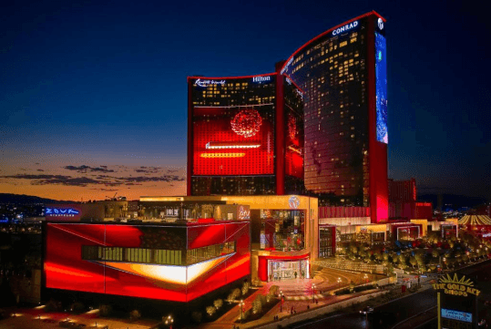 Aerial view at Conrad Las Vegas At Resorts World, Las Vegas, NV.