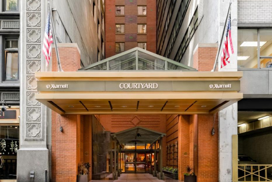 Hotel Entrance - Courtyard by Marriott New York Manhattan/Times Square.