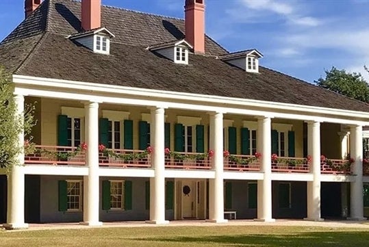 The historic Big House at Destrehan Plantation.