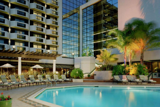 Outdoor pool on property.