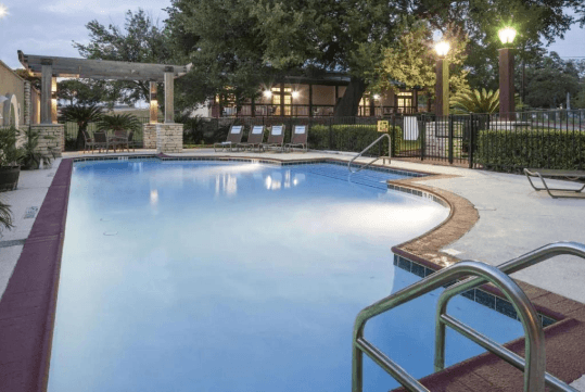 Outdoor pool at DoubleTree by Hilton Austin-University Area, TX. 