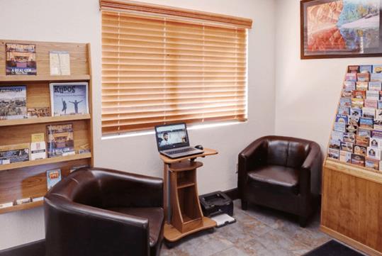 Fully equipped and functioning business center.