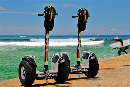 Enjoy a scenic guided tour of east Waikiki on a self-balancing all-terrain hoverboard.