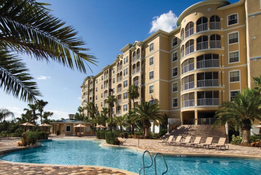 Outdoor pool at Hilton Vacation Club Mystic Dunes Orlando, FL. 