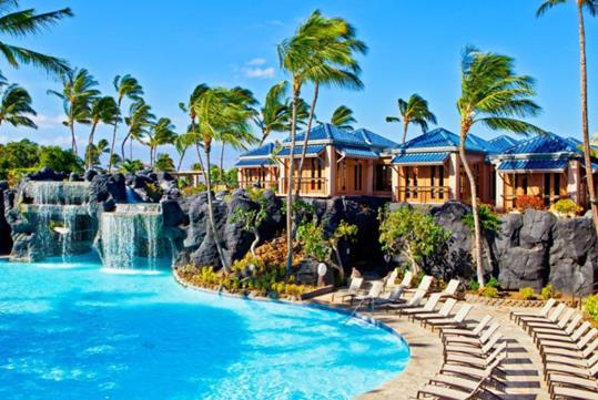Outdoor pool at Hilton Waikoloa Village, HI.