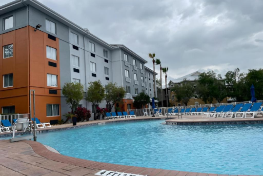 Outdoor pool at Holiday Inn Express and Suites Clermont SE.