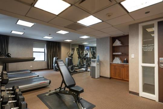 Fitness facility at Hotel Felix, IL.