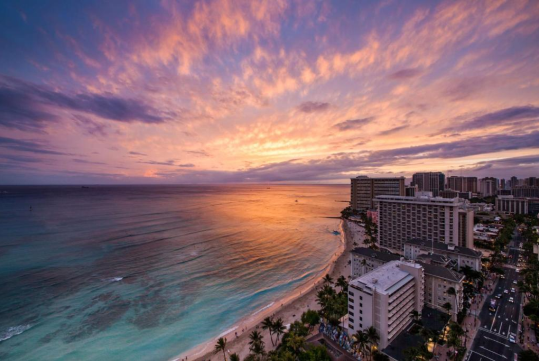 Ocean View at Hyatt Regency Waikiki Beach Resort and Spa.