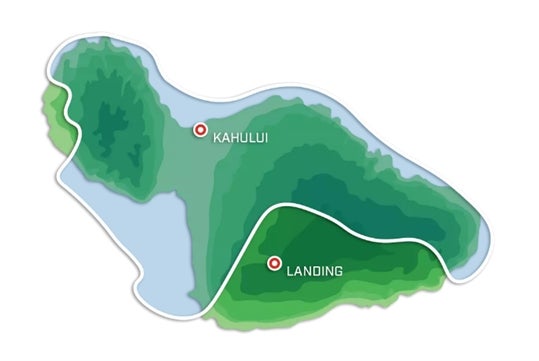 The new flight route for Maui Spectacular Helicopter Tour with Remote Landing.