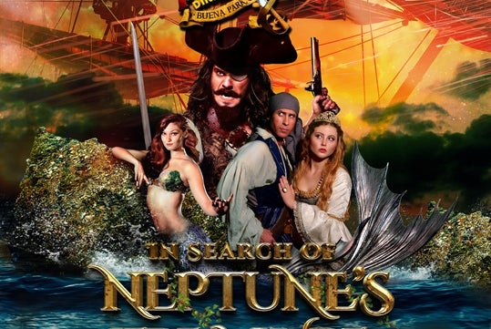 Pirates Dinner's brand-new show, "In Search of Neptune's Treasure!" at Buena Park, CA.