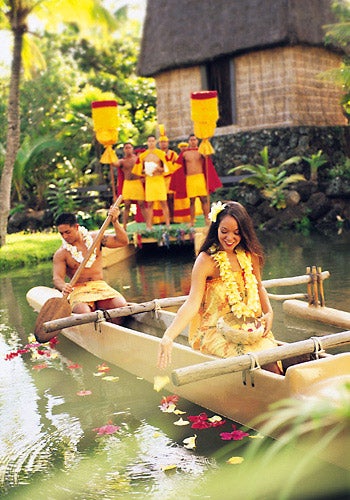 Canoe Pageant at the Polynesian Cultural Center - Laie, Oahu, Hawaii