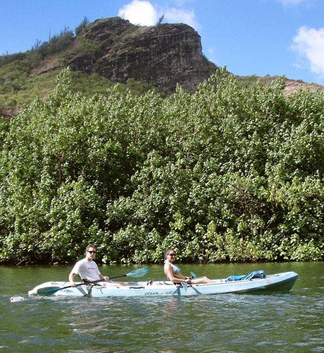 Kayaking along the Wailua River