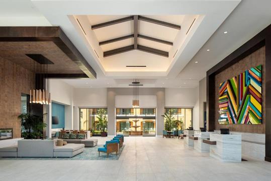 Relax and unwind in this beautifully designed lobby.