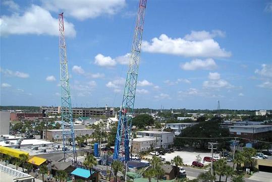 Beautiful day for riding the Sling Shot! - Sling Shot Thrill Ride in Myrtle Beach, South Carolina