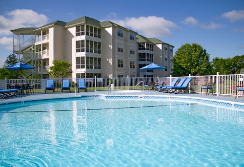 Outdoor pool at Suites at Fall Creek Resort and Hotel.