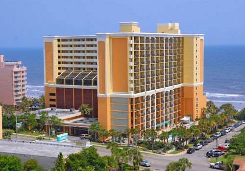 Caravelle Resort is located oceanfront in Myrtle Beach.