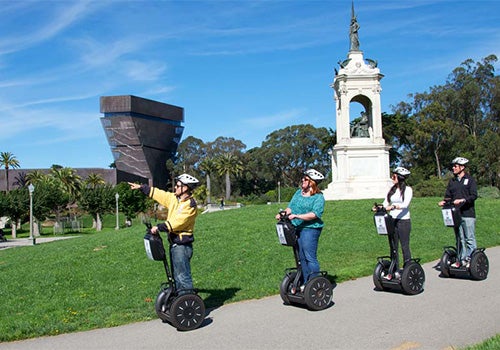 Heading towards the de Young Museum. The Official Golden Gate Park Segway Tour in San Francisco, California