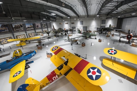 Overview of some planes at the Lone Star Flight Museum in Houston, Texas.