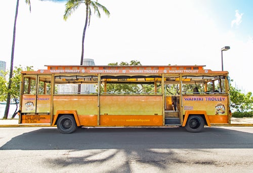 Waikiki Trolley in Honolulu, Hawaii