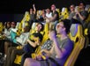 Riders experience the DarkRide finale at 7D Experience in San Francisco, CA.