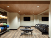Fitness room with weights.