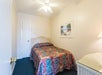 One queen bed.