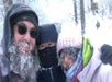 Ice freezes on guests' faces in Chugach State Park.