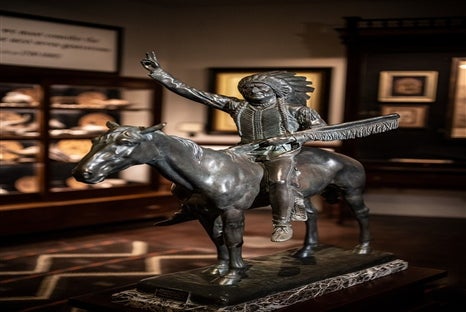 Indian Horse Statue at Ancient Ozarks Natural History Museum