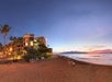 Refreshing beachfront resort exterior.