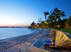 Beachside cabanas.