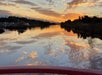 Sunset view from the deck of the Barefoot Queen Dinner Cruise in North Myrtle Beach, SC.