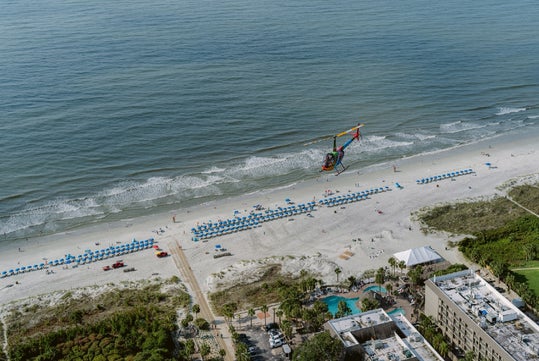 Helicopter in Beach