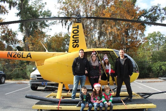 Family with Helicopter - Beach Cruiser Helicopter Tour - Hilton Head Island, SC