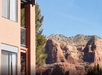 Red rocks view from the rooms at Bell Rock Inn, Sedona, Arizona.