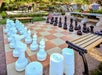 Outdoor giant chess game.