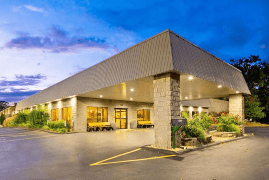 The welcoming hotel exterior, designed for a memorable first impression.