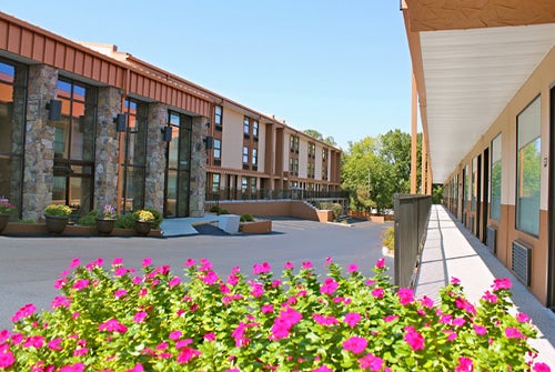 Exterior of the hotel.