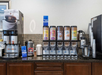 Cereals and coffee station.