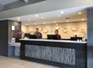 Front desk in the hotel.