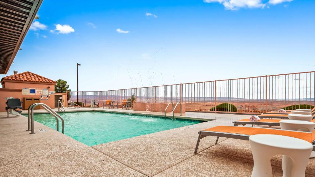 Enjoy a leisurely dip in the outdoor pool, perfect for relaxation and fun.