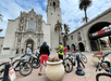 Bikers stopping at San Diego Historic Musuem