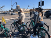 Group of bikers strolling around San Diego
