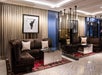 Sitting areas in the hotel lobby.